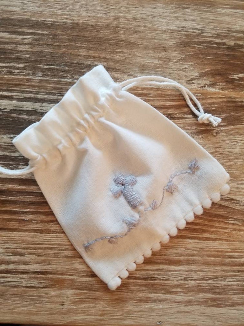 Orthodox Antidoron Prosphora Drawstring Pouch Reusable Cotton Church Bag Pouch