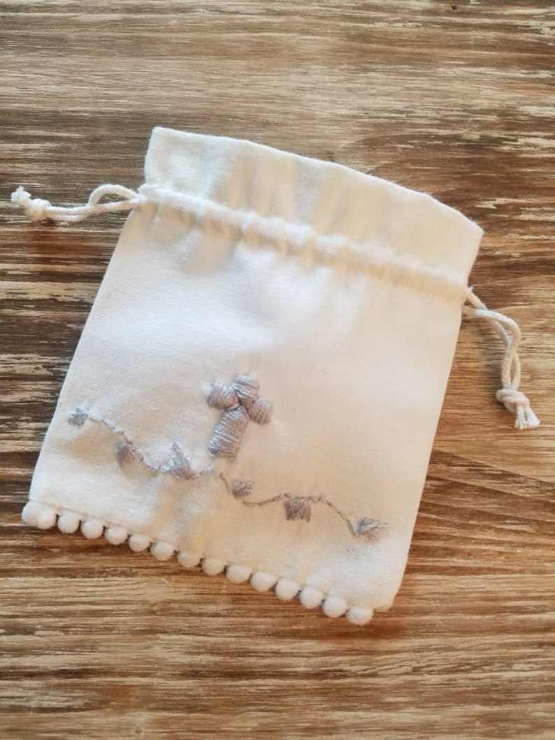 Orthodox Antidoron Prosphora Drawstring Pouch Reusable Cotton Church Bag Pouch