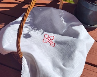 Orthodox Christian Pascha Basket Cover Embroidered Easter Basket Cover