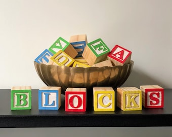 Letter Blocks £4.00 PER INDIVIDUAL LETTER//PICTURE BLOCK GIRLS Personalised