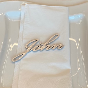 Wedding Birthday Custom Names Tags, Wood Personalized Table Setting, Dinner Seating Cards, Wedding Table Decoration, Wedding Names Tags