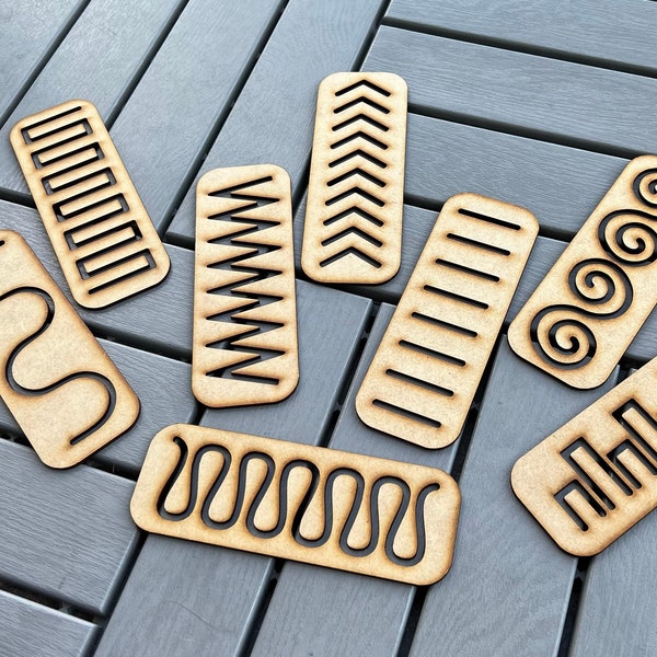 Types of Lines Stencils Etsy