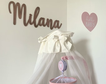 Nombre de pared personalizado, Decoración de pared para niños, Letrero de nombre de corte láser de madera personalizado, Letrero de regalo de decoración de bodas y eventos, Letrero de pared de cuna para bebés