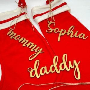Christmas Stocking Name Tag, Personalized Stocking Tag, Custom Name Stocking Tag, Personalized Christmas Gift Tag