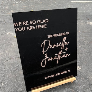 Wedding Welcome Sign, Personalized Bride and Groom Acrylic Wedding Sign, Wedding Sign, Wedding Decoration, Guest Welcome Sign