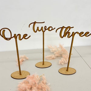 Table Numbers, Wedding Table Numbers, Rustic Wedding Decoration, Gold, Silver, Rose Gold Table Setting, Birthday And Event Table Numbers