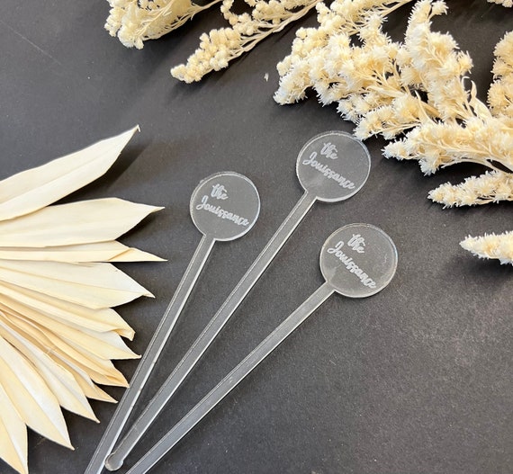 Personalized Wedding Stirrers, Custom Drink Stirrer for Wedding and Event, Wedding table Decor, Wedding Drink Names, Birthday Party Stirrers