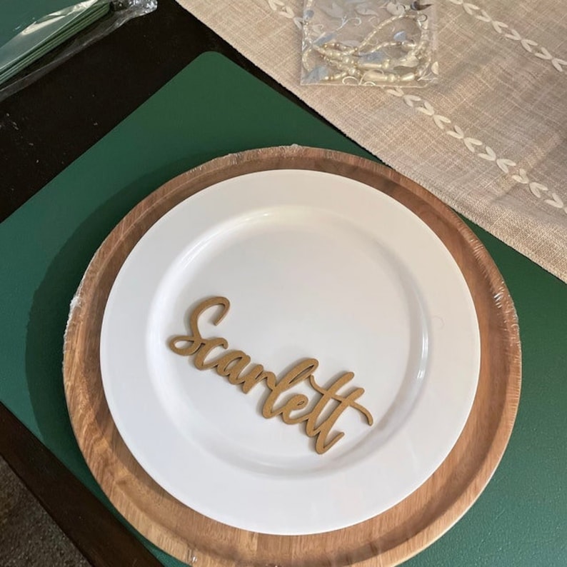 Birthday Place Card Names Wedding Name Tag Table Setting Etsy