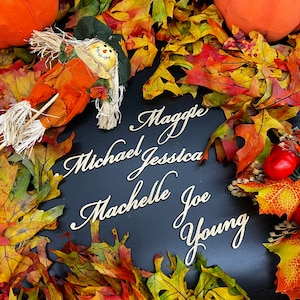 Thanksgiving Name Tags, Custom Wood Names, Custom Acrylic Names,Wedding Table Decoration,Personalized Table Setting,Escort Name Tags