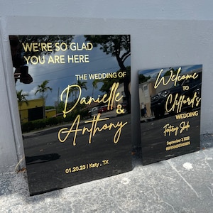 Acrylic Wedding Welcome Sign, Bride and Groom Wedding Sign,Custom Welcome Wedding Sign,Hanging Welcome Sign,Wedding Decor, 3D Sign Acrylic