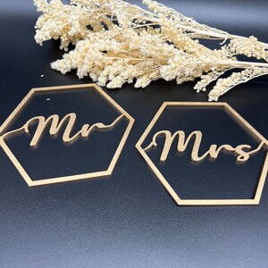 Wedding Birthday Place Card Names, Hexagon Wooden Table Setting Name Signs,Personalized Laser Cut Names, Wedding Party Decoration Place Card