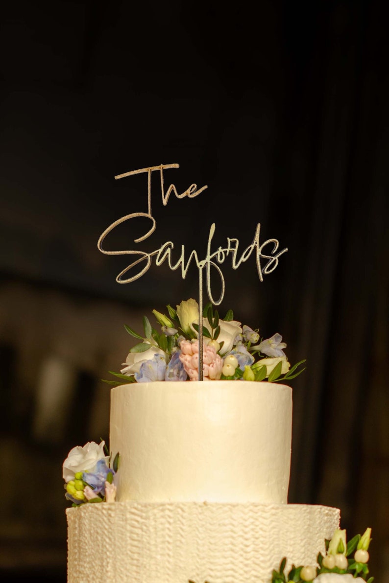 Wedding Cake Topper- ROSE GOLD, The Harbachs
