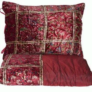 Velvet Floral Print Bedspread Set
