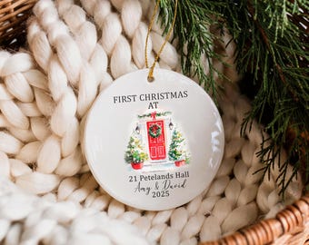 New Home Christmas Tree Ornament | First Christmas In Our New House | Personalised Housewarming Hanging Decoration | First Home Bauble 2025