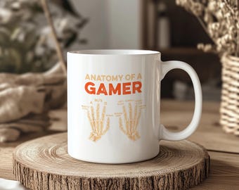 Anatomy Of A Gamer Mug & Coaster Set | Funny PC Gaming Gift