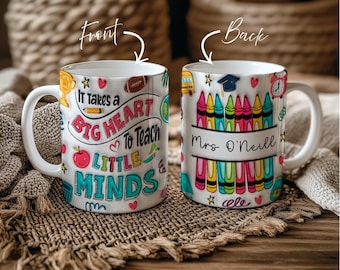 Personalised Teacher mug & coaster set | Custom Teacher giftset | Thank you Teacher present | Nursery Teacher gift | End of term gift ideas