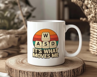 WASD Gamer Mug & Coaster Giftset | PC Gaming Present