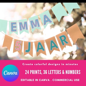 Canva Typography Kit | Editable Alphabet Letters & Pattern Frames | Create Posters, Banners and Printables | Commercial Use