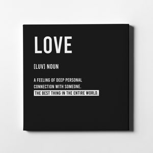 Cita inspiradora de amor sobre el amor, cartel motivacional de arte mural, amor: un sentimiento de profunda personalidad