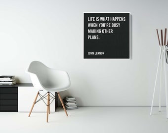 John Lennon Life is What Happens Ready to Hang Inspiring - Etsy John Lennon Life is What Happens Ready to Hang Inspiring - Etsy