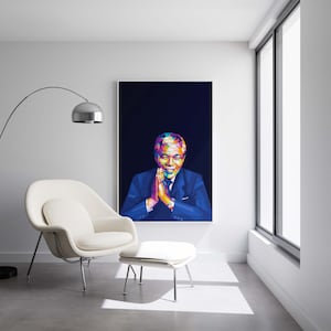 Impresión de lienzo de Nelson Mandela, decoración colorida de la pared del retrato, cartel de lienzo de arte pop