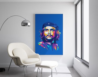 Che Guevara - Portrait  - Ready to Hang Framed Pop Art, Large Canvas Wall Decor Art