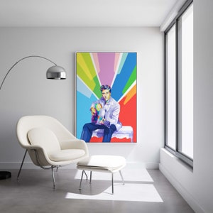 Elvis Presley - Its Now or Never - Ready to Hang Framed Pop Art, Large Canvas Wall Decor Art