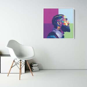 Nipsey Hussle Side Portrait Ready to Hang Framed Pop Art - Etsy
