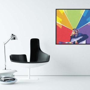 Kurt Cobain - Nirvana - Ready to Hang Framed Pop Art, Large Canvas Wall ...