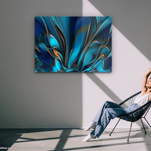 Abstract Tempered Glass Wall Art: Panoramic Stained Glass Style