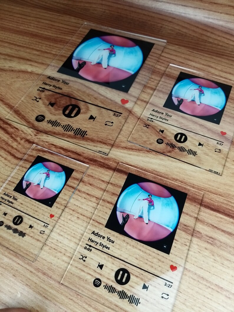 Spotify Glass Album Cover Plaque Photo Frame Etsy