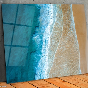 Tempered Glass Beach Wall Art: Ocean View, Coastal Decor