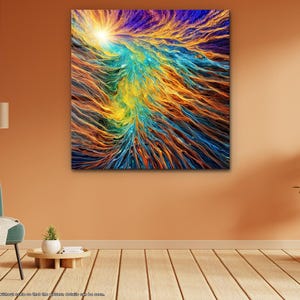 Colored Glass Art, Abstract Multicolor Glass Art, Large Glass Wall Art, Tempered Glass Art, Glass Printing, Home Decoration, Modern Wall Art