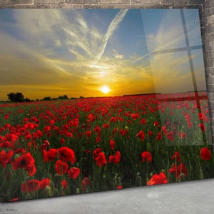 Flower Garden Glass Art, Flowers Wall Decor,Flower Glass Paint, Large Glass Wall Art, Tempered Glass , Modern Art, Home Decor, Wall Hangings