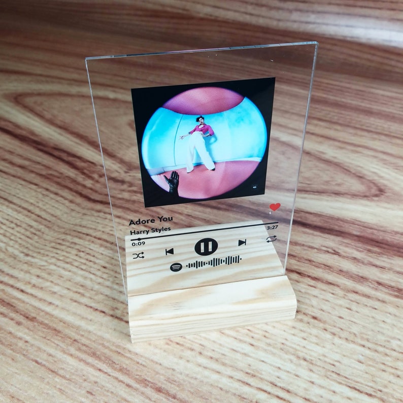 Spotify Glass Album Cover Plaque Photo Frame Etsy