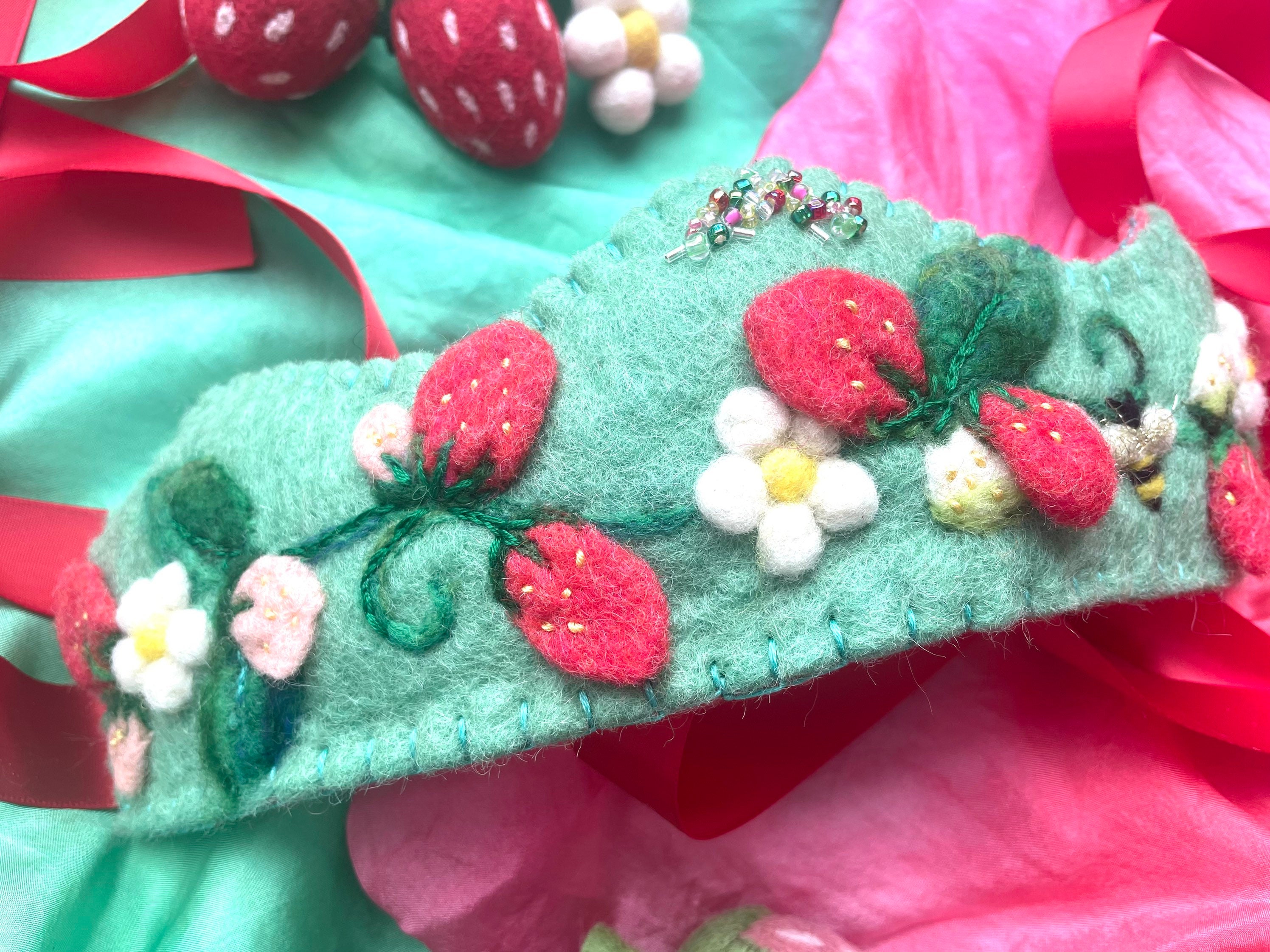 Strawberry Fields Crown Waldorf Birthday Made to Order! - Etsy