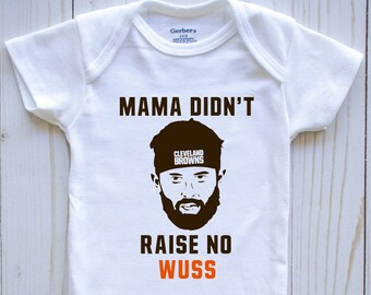 baker mayfield baby onesie