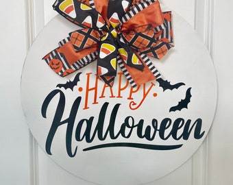 Halloween Door Hanger | Fall Door Hanger | Wood Round Door Sign | Halloween Door Sign | Fall Door Decor | Halloween Sign | Cute Halloween