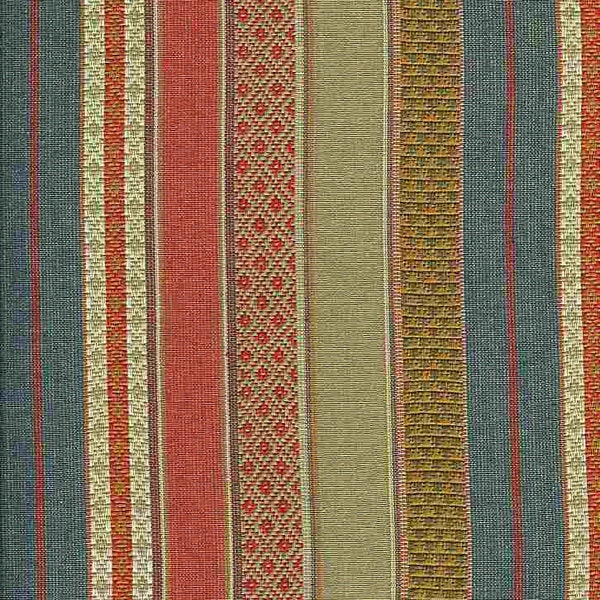 2266/1 - Gypsy Stripe 54"-Red/Turq/Khaki-Southwest Fabric-Western Fabric-Serape-Rustic-Cabin-Ethnic Stripe-Ranch Fabric-Upholstery-Pillow