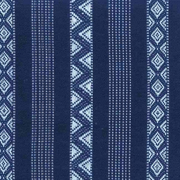 2336/2 - Cavallo Stripe 56"-Nat/Indigo--Southwest Fabric-Western Fabric-Serape-Rustic-Cabin-Ethnic Stripe-Ranch Fabric-Upholstery-Pillow