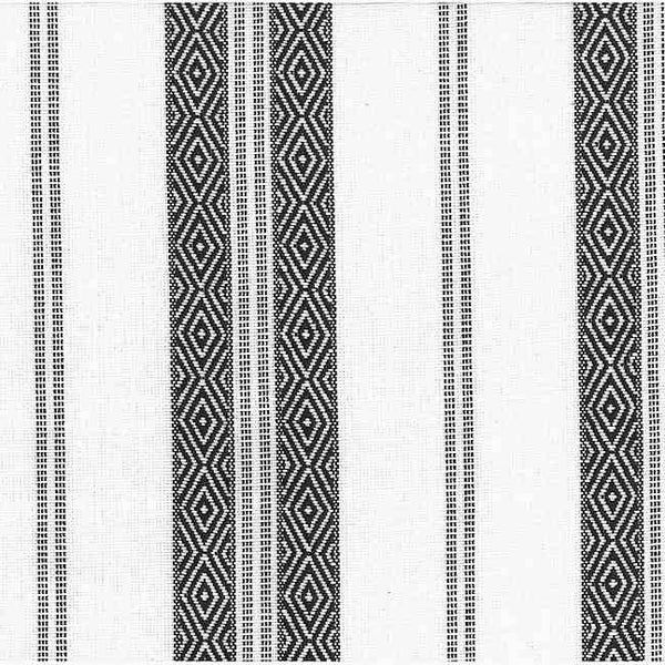 2322/2 - Berber Stripe 54"-Black on White-Southwest-Moroccan stripe-Serape-Farmhouse-Ethnic Stripe-Upholstery-Pillow-Seat cushion-Modern