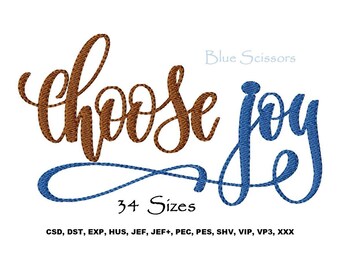 Choose Joy Embroidery Design, Machine Embroidery (Digital Download)