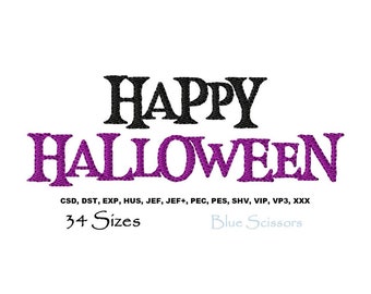 Happy Halloween Embroidery Design (Digital Download)