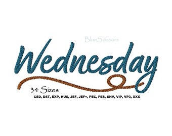 Wednesday Machine Embroidery Design