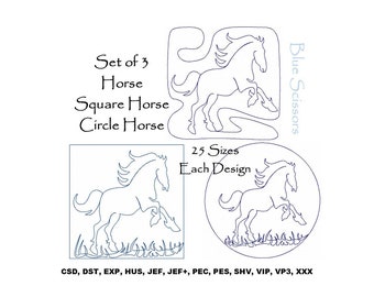 Quilt Block Embroidery Design, Quilting Embroidery Design, Horse Embroidery Design, Quilting Blocks Embroidery Design, Embroidery Horse