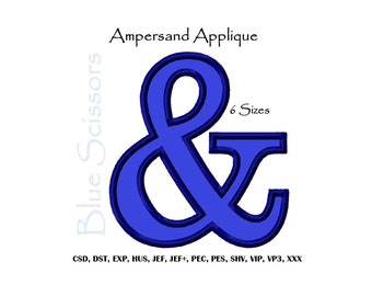 Ampersand Applique Embroidery Design (Machine Embroidery)