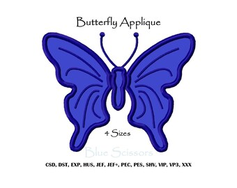 Butterfly Applique Embroidery Design (Digital Download)