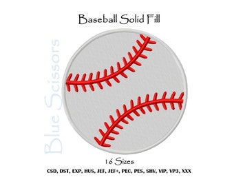Solid Fill Baseball Embroidery Design (Machine Embroidery)