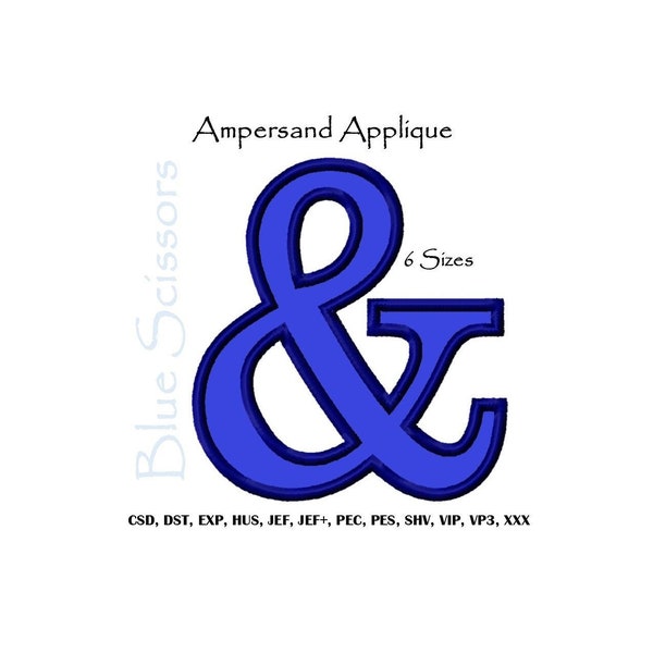 Ampersand Applique Embroidery Design, Ampersand Embroidery Design, Machine Embroidery Design, And Embroidery Design, Ampersand Design