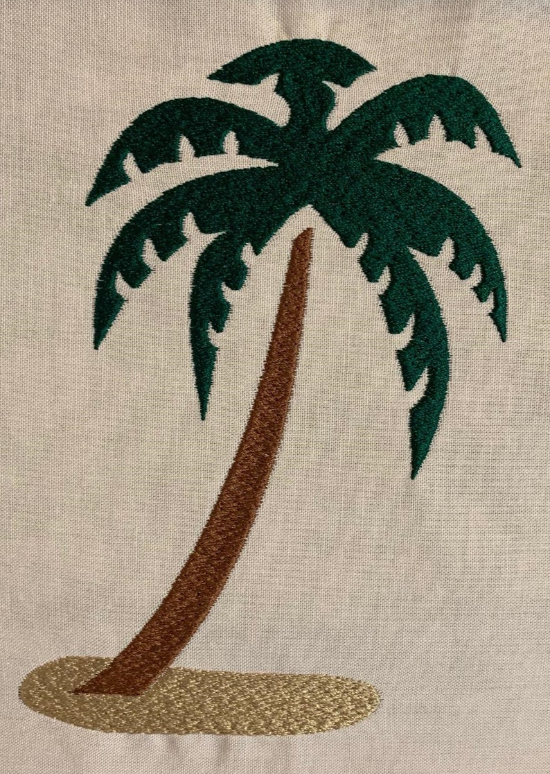 Palm Tree Embroidery Design Tree Embroidery Design Palm Tree | Etsy